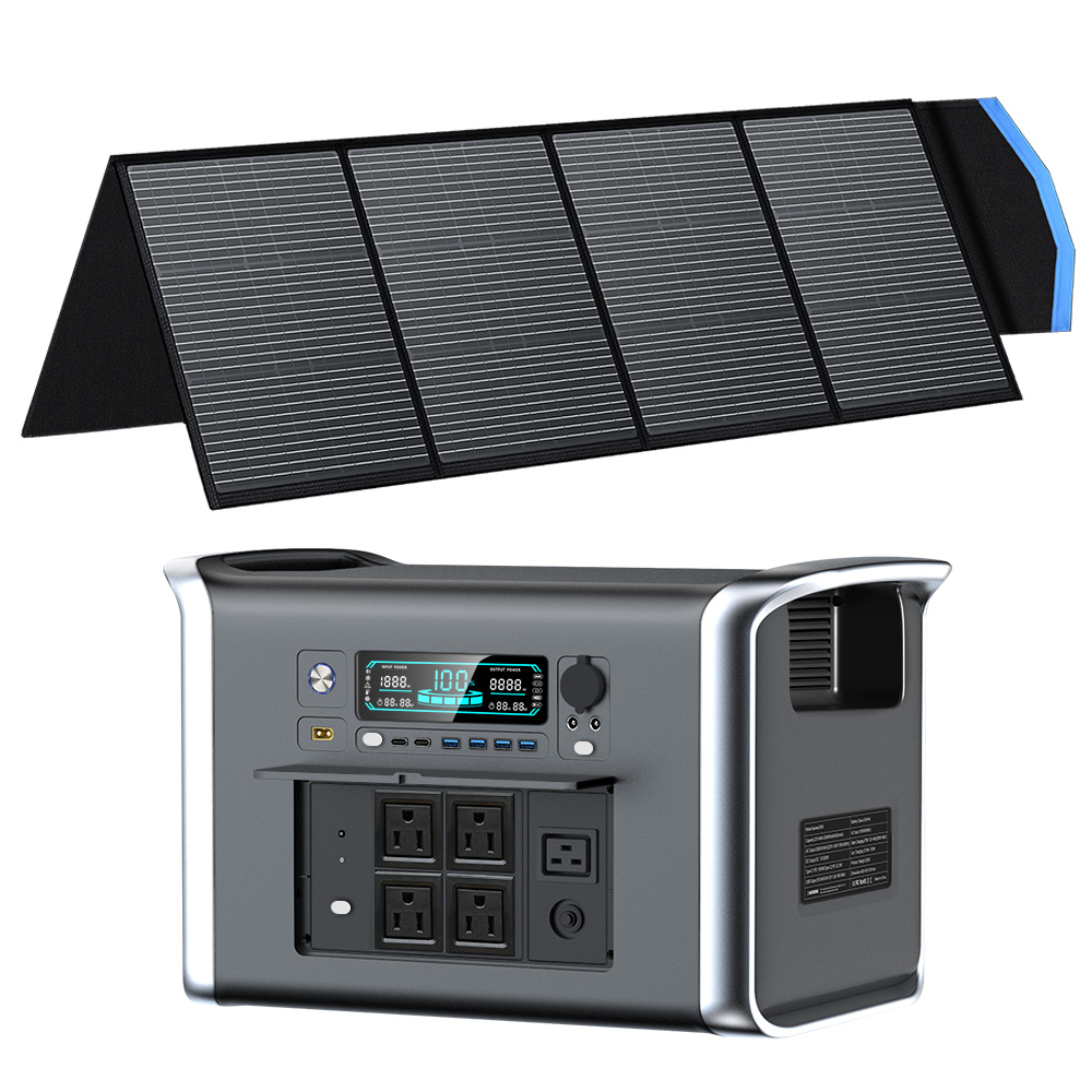 Solar Panel 200W - CTOLITY AP2000 Przenośna Stacja Zasilania 2400W